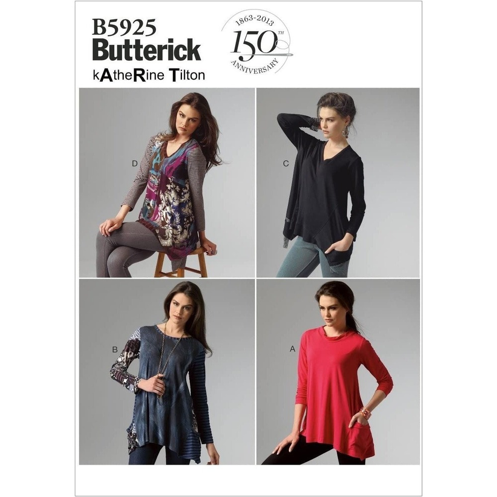Butterick Sewing Pattern 5925 Top‎ Tunic Shirt Misses Size XS-MED UNCUT